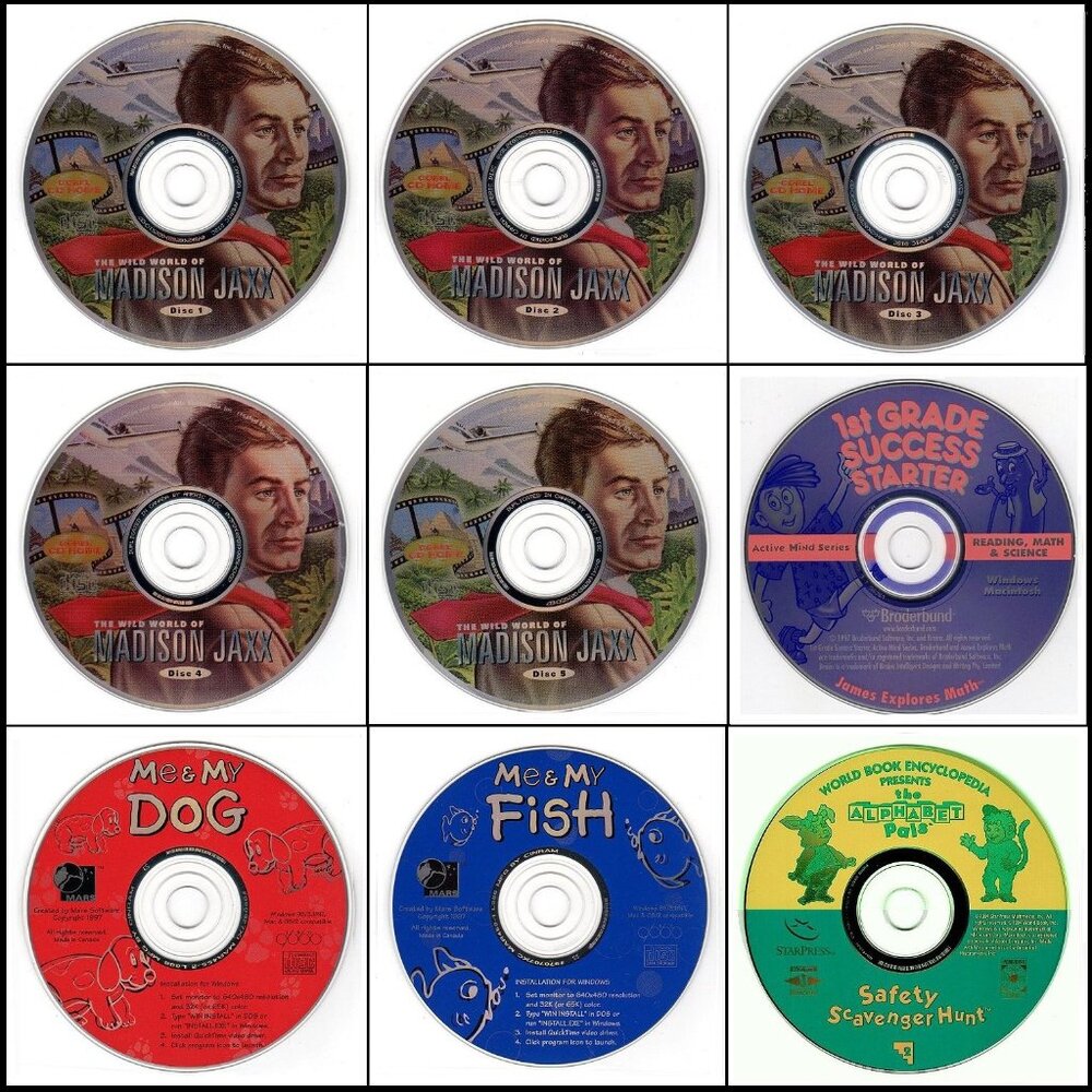 9CD Vintage KIDS LOT #7 (1996-1997) NEW or LIKE NEW in sleeves as pictured!